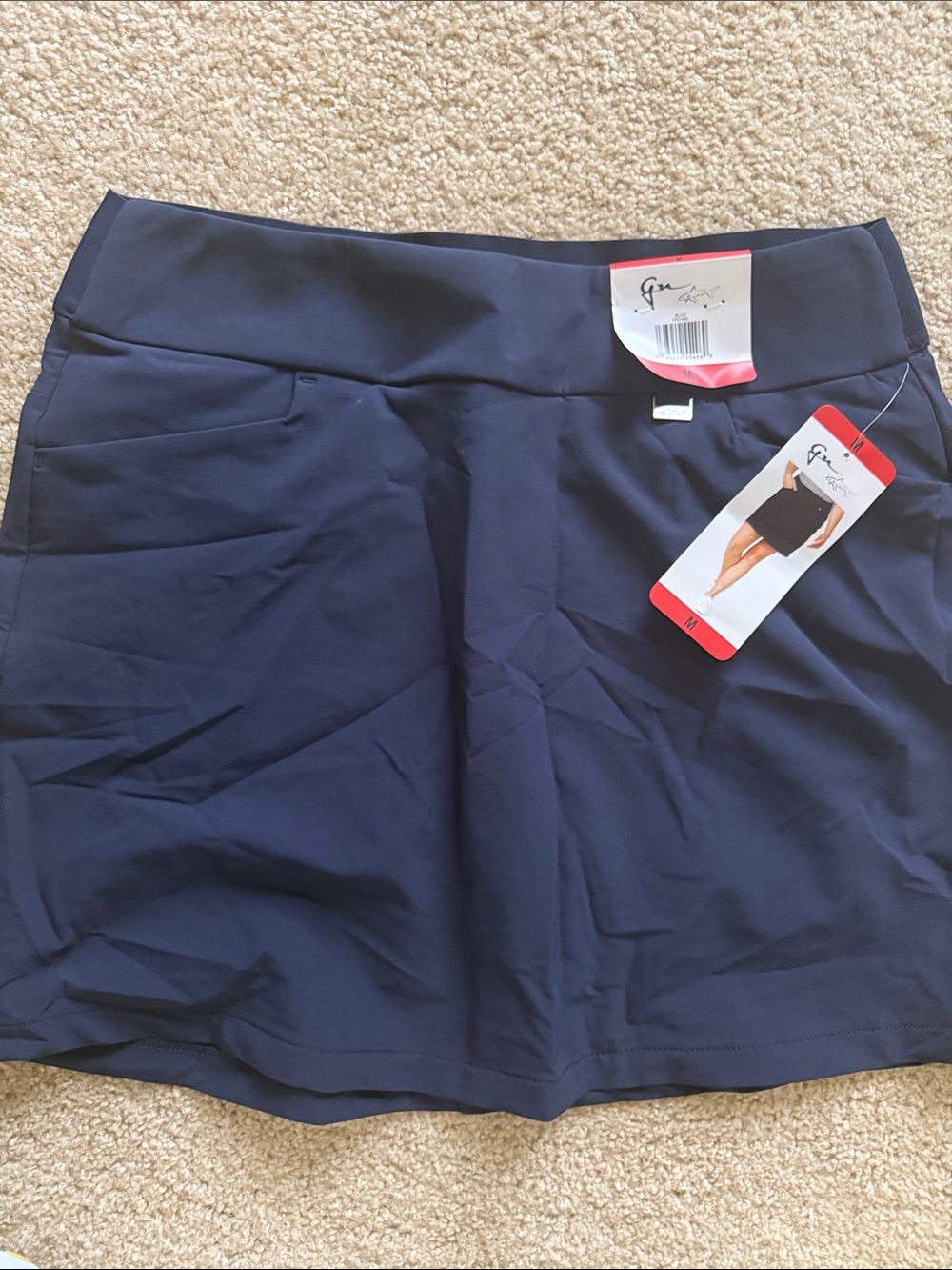 NWT Greg Norman Collection Navy Performance Golf /Active Skort - Size Medium